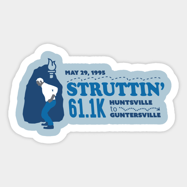 Struttin 61.1k (PG Version) Sticker by WetNeon